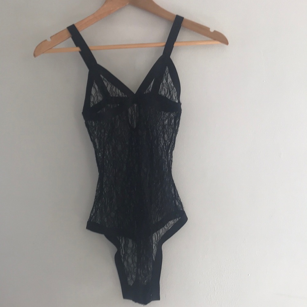 New! High leg cut lace body suit